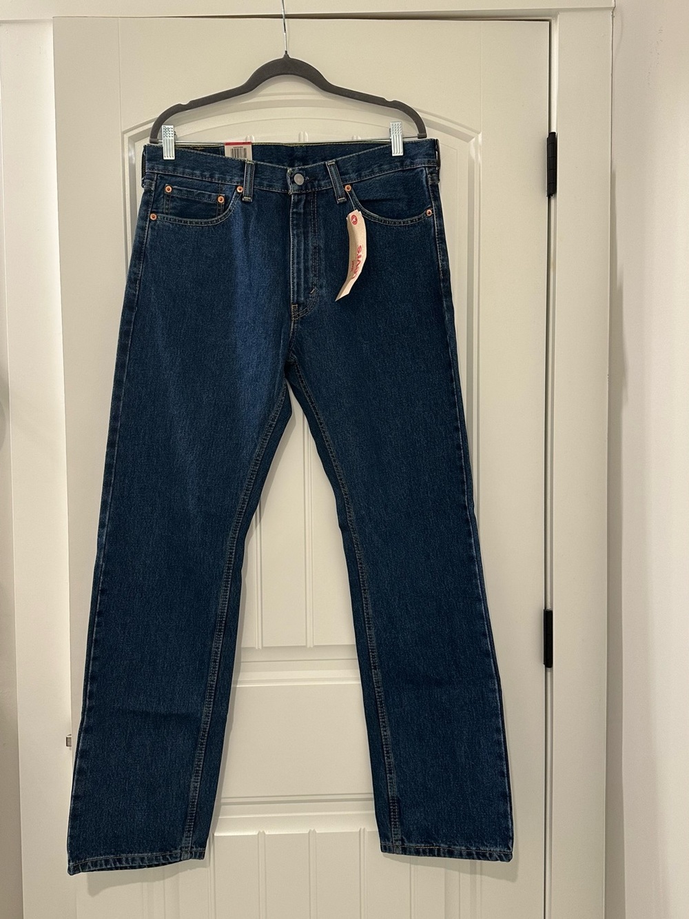 NWT Levi's Dark Wash 505 Straight Leg Denim Jeans Men's Size 33 x 32